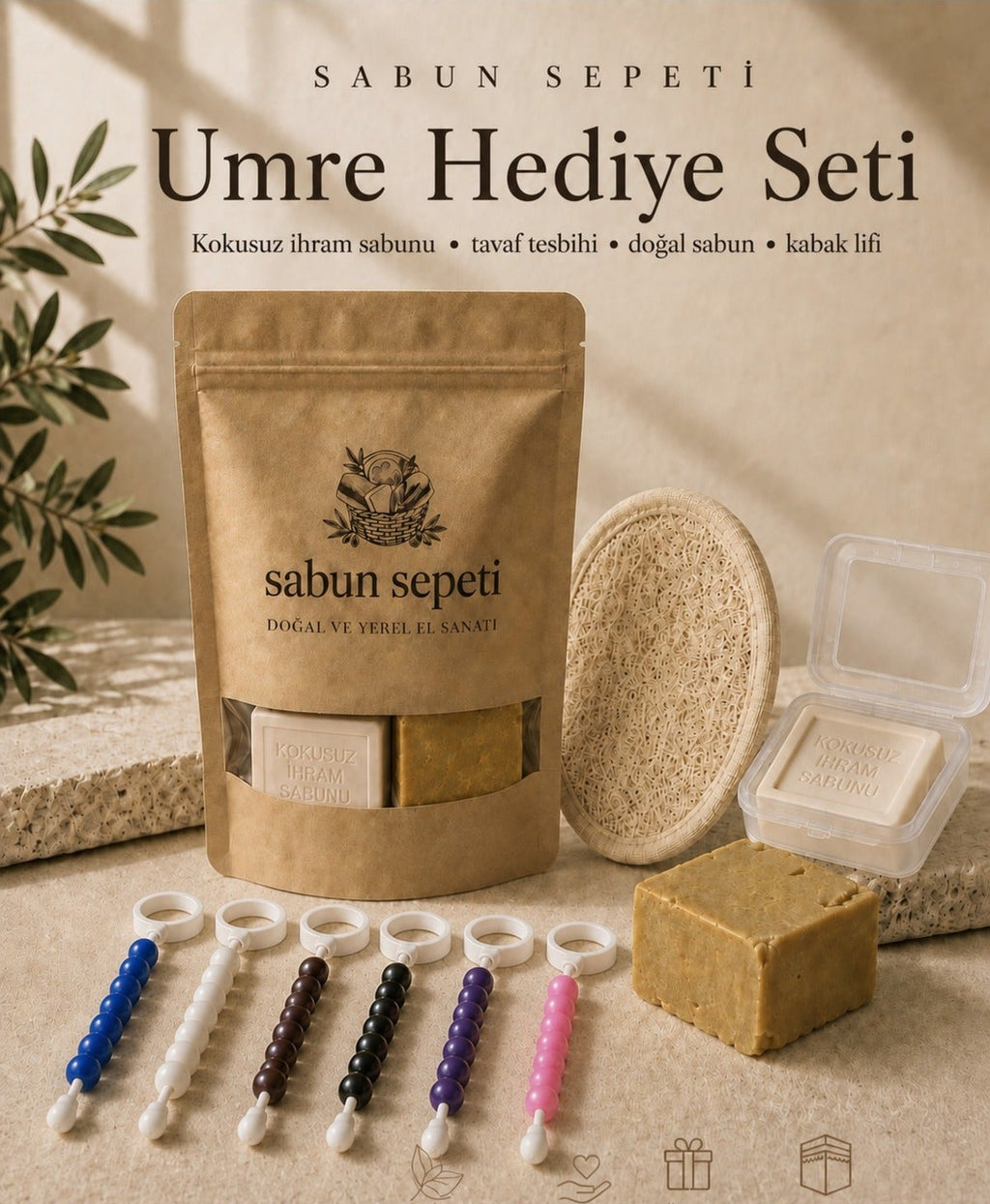 Umre hediyelik lavanta sabunu, hediye kutusu görünümü